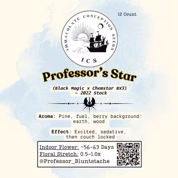 Professor's Star Seed Label Professor's Star Seed Label