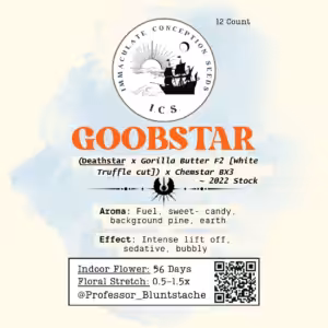 Goobstar Strain Seed Packet