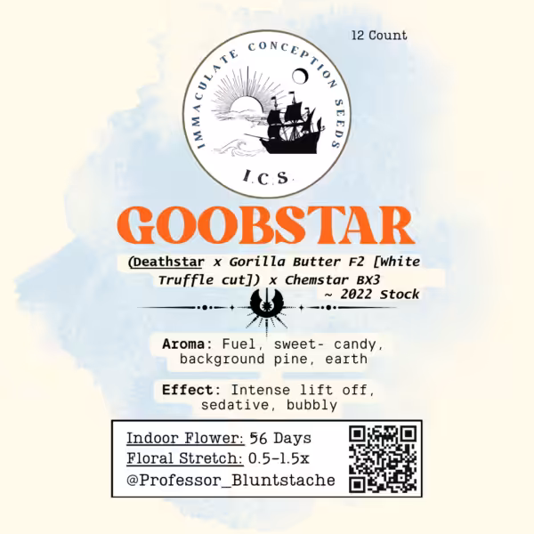 Goobstar Strain Seed Packet Goobstar Strain Seed Packet