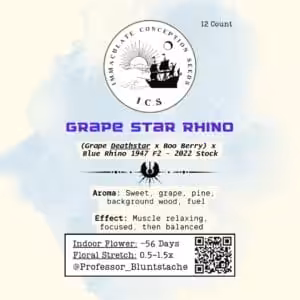 Grape Star Rhino Seed Label