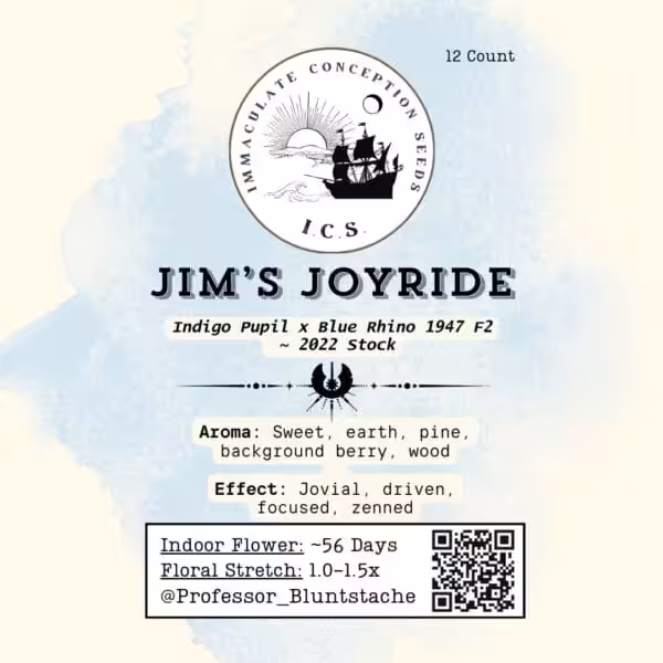 Jims Joyride Seed Label Jims Joyride Seed Label