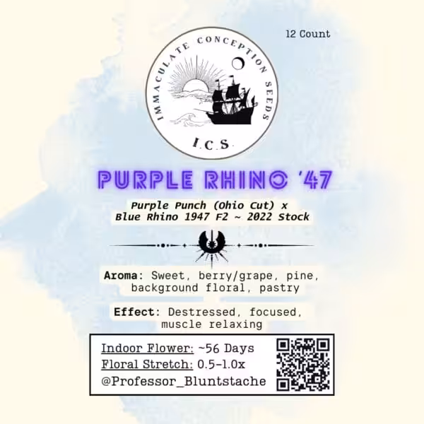 Purple Rhino 47 Seed Label Purple Rhino 47 Seed Label